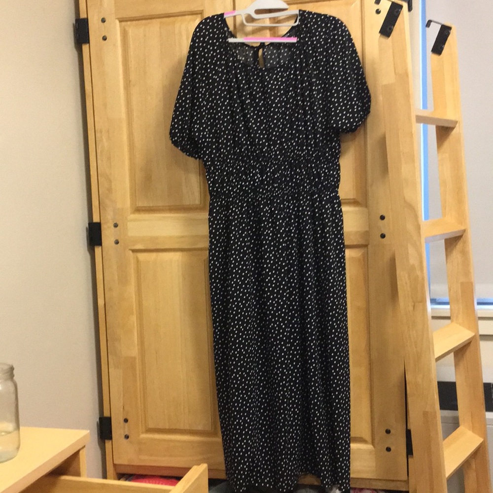 Midi polka dot dress